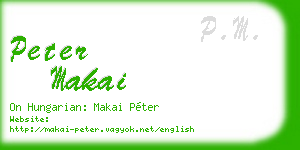 peter makai business card